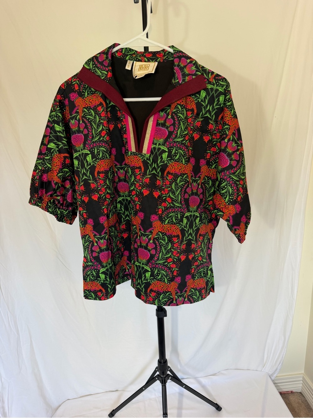 Emily McCarthy Oversized Leopard Print Tunic Top | Size Small